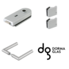 DORMA-Glas RONDO Beschlagset DO-BBOS, Bohrbild Office/Studio, mit Buntbartschloss