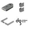 DORMA-Glas RONDO Beschlagset DO-BBOS-Ni, Bohrbild Office/Studio, mit Buntbartschloss, Niro ähnlich