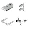 DORMA-Glas RONDO Beschlagset DO-BBSS, Bohrbild Studio/Studio, mit Buntbartschloss