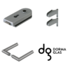 DORMA-Glas RONDO Beschlagset DO-PZSS-Ni, Bohrbild Studio/Studio, für Profilzylinder vorbereitet, Niro ähnlich