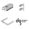 DORMA-Glas RONDO Beschlagset DO-UVSS, Bohrbild Studio/Studio, unverschließbar