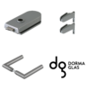 DORMA-Glas RONDO Beschlagset DO-UVSS-Ni, Bohrbild Studio/Studio, unverschließbar, Niro ähnlich