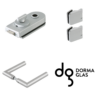 DORMA-Glas RONDO Beschlagset DO-WCOS, Bohrbild Office/Studio, mit WC-Verriegelung