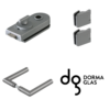 DORMA-Glas RONDO Beschlagset DO-WCOS-Ni, Bohrbild Office/Studio, mit WC-Verriegelung, Niro ähnlich