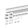 DORMA-Glas MUTO M 60 Laufschienensystem 4080 mm für zweiflügelige Glasschiebetüren zur Wandmontage