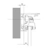 Beispielbild mit 12 mm Unterfütterung zur Erweiterung des Glas-/Wandabstand auf 26 mm