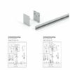 Levidor Slimline Unterfütterung Distanzprofil für 25 mm Wandabstand
